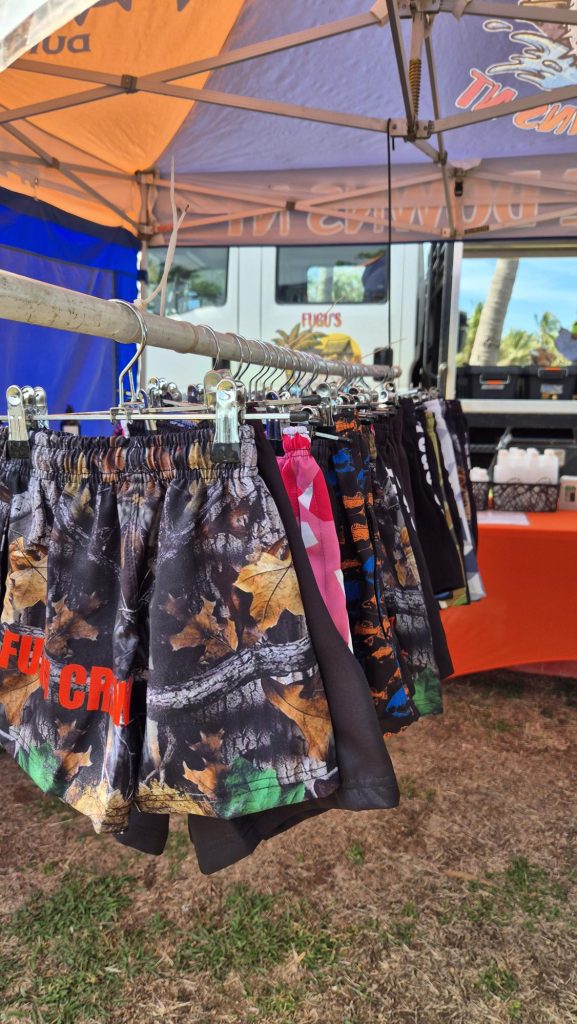 Footy short at Dundee Beach Markets